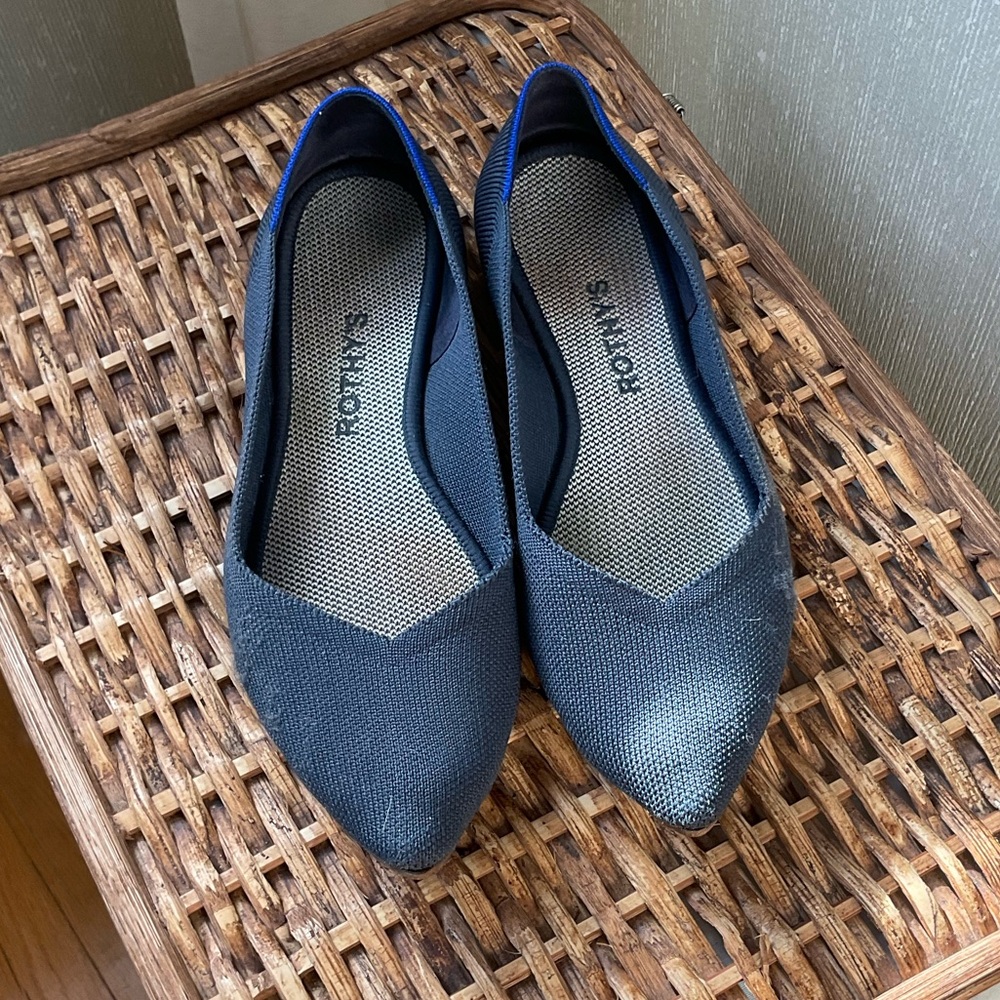 Rothy's Point I Navy Women's Flats-8.5